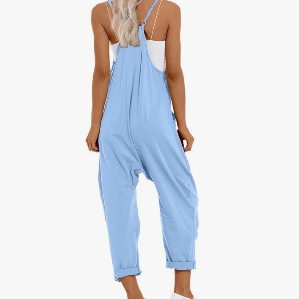 Women's Light Blue Jumpsuit - Picture 2 of 5